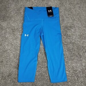 Under Armour Women's Compression Fly Fast Capri Leggings Blue Size Small